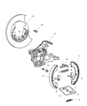 2008 Chrysler PT Cruiser Brake Caliper Bracket Diagram - 5073649AA