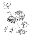 2007 Jeep Liberty Battery Tray Diagram - 55360654AB