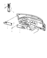 1999 Dodge Viper Sun Visor Diagram - SE32DX9AC