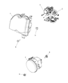 2008 Jeep Grand Cherokee Headlight Diagram - 55157484AE