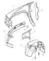 Dodge Dakota Fender Diagram - 55359249AC