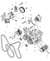 Jeep Alternator Bracket Diagram - 5093939AA