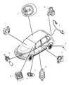 Chrysler PT Cruiser Door Lock Switch Diagram - 4671623AA