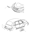 Chrysler PT Cruiser Emblem Diagram - 5303620AA