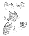 Chrysler Door Lock Actuator Diagram - 5054439AA