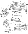 2001 Chrysler 300M Grille Diagram - 4805107AB