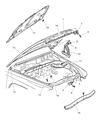 Dodge Durango Hood Hinge Diagram - 55255448AB