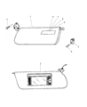 2001 Jeep Cherokee Sun Visor Diagram - 5FX351W8AD
