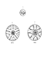 Dodge Caliber Wheel Cover Diagram - 5151424AA