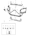 Ram C/V Radiator Support Diagram - 68023328AA