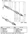 Chrysler Sebring Axle Shaft Diagram - MR196738