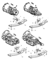 2005 Jeep Liberty Transmission Mount Diagram - 52128654AA