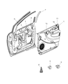 2005 Chrysler Town & Country Door Moldings Diagram - 5020498AA