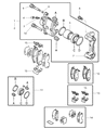 Chrysler Sebring Brake Caliper Bracket Diagram - MR475861