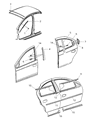 2001 Dodge Neon Door Seal Diagram - 5027067AH