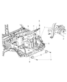 Jeep Liberty Front Cross-Member Diagram - 55360190AH