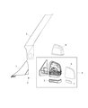 2020 Ram ProMaster City Car Mirror Diagram - 68280567AA