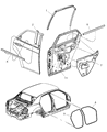 Dodge Magnum Door Seal Diagram - 5065188AC