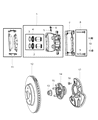 Dodge Magnum Brake Caliper Bracket Diagram - 5137669AA
