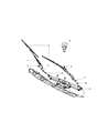Dodge Dakota Wiper Pivot Diagram - 55154863AH