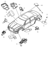 Jeep Liberty TPMS Sensor Diagram - 1AMTP3400A