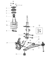 Dodge Grand Caravan Steering Knuckle Diagram - 4743568AD