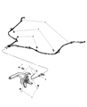 Dodge Caliber Parking Brake Cable Diagram - 5105139AD