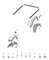 Jeep Gladiator Spoiler Diagram - 68343264AA
