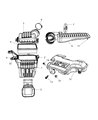 Dodge Durango Air Intake Coupling Diagram - 53032798AB