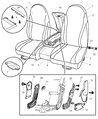 2002 Dodge Dakota Seat Cover Diagram - UH721L5AA