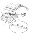 2011 Ram Dakota Sun Visor Diagram - 1JX27BD1AA