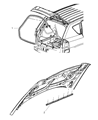 2007 Jeep Compass Weather Strip Diagram - 5074641AC
