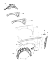 Dodge Charger Fender Diagram - 68213061AC