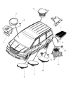 2010 Dodge Journey Car Speakers Diagram - 5081669AB