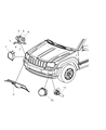 Jeep Headlight Cover Diagram - 55157129AA