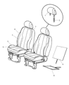 2010 Chrysler PT Cruiser Seat Cover Diagram - 1SP311DAAA