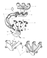 Chrysler PT Cruiser Catalytic Converter Gasket Diagram - 4881012AC