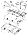 2004 Dodge Grand Caravan Sun Visor Diagram - YX63BD1AA