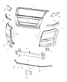 Ram License Plate Diagram - 68223757AB