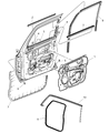 2007 Jeep Commander Weather Strip Diagram - 55396698AF