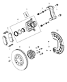 Dodge Dart Brake Caliper Bracket Diagram - 68160694AB