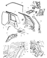 2008 Jeep Grand Cherokee Door Seal Diagram - 55399018AB