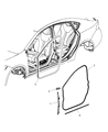 Dodge Dart Door Seal Diagram - 68082802AD