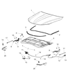 2015 Chrysler 200 Weather Strip Diagram - 68144970AA