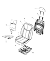 Chrysler 200 Seat Cushion Diagram - 68102012AA