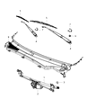 Dodge Durango Wiper Pivot Diagram - 68194932AA