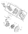 Dodge Ram 1500 Brake Caliper Bracket Diagram - 5139913AA