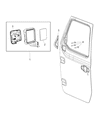 Jeep Wrangler Car Mirror Diagram - 68361968AA