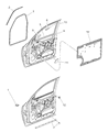 Dodge Durango Door Seal Diagram - 55257473AE