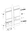 Ram Door Hinge Diagram - 68195669AB